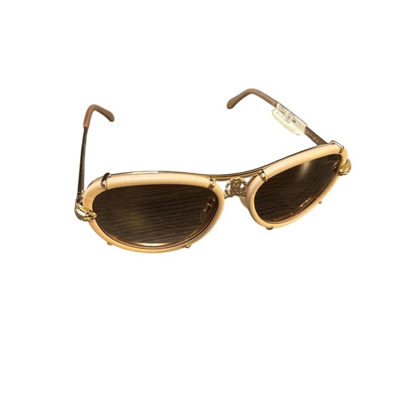 Roberto Cavalli Accessories - Roberto Cavalli Sunglasses Gold Tone Wood Accents Brown Gradient Lenses Italy